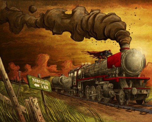 Far Out Gautier Langevin steampunk train